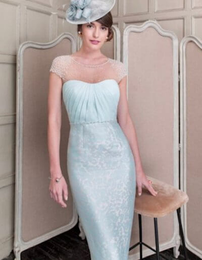 Tina Townsend Mother of the Bride mint / sky dress by John Charles