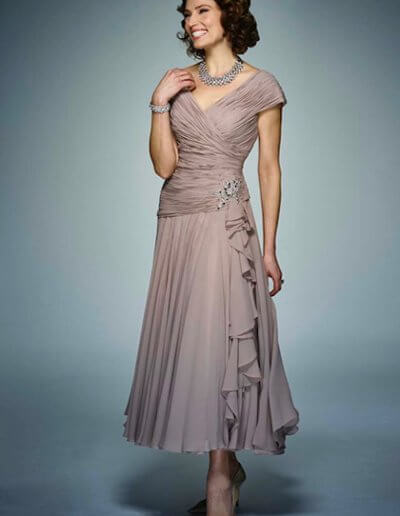 Tina Townsend Mother of the Bride pastel 'Mink' dress by Ian Stuart