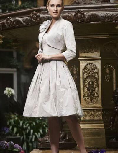 Tina Townsend Mother of the Bride off white dress by Ian Stuart