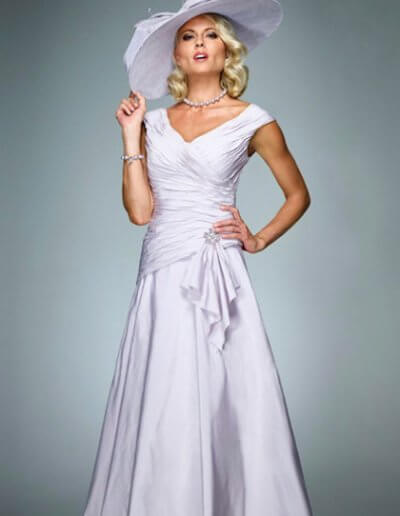 Tina Townsend Mother of the Bride pastel lilac / purple dress by Ian Stuart