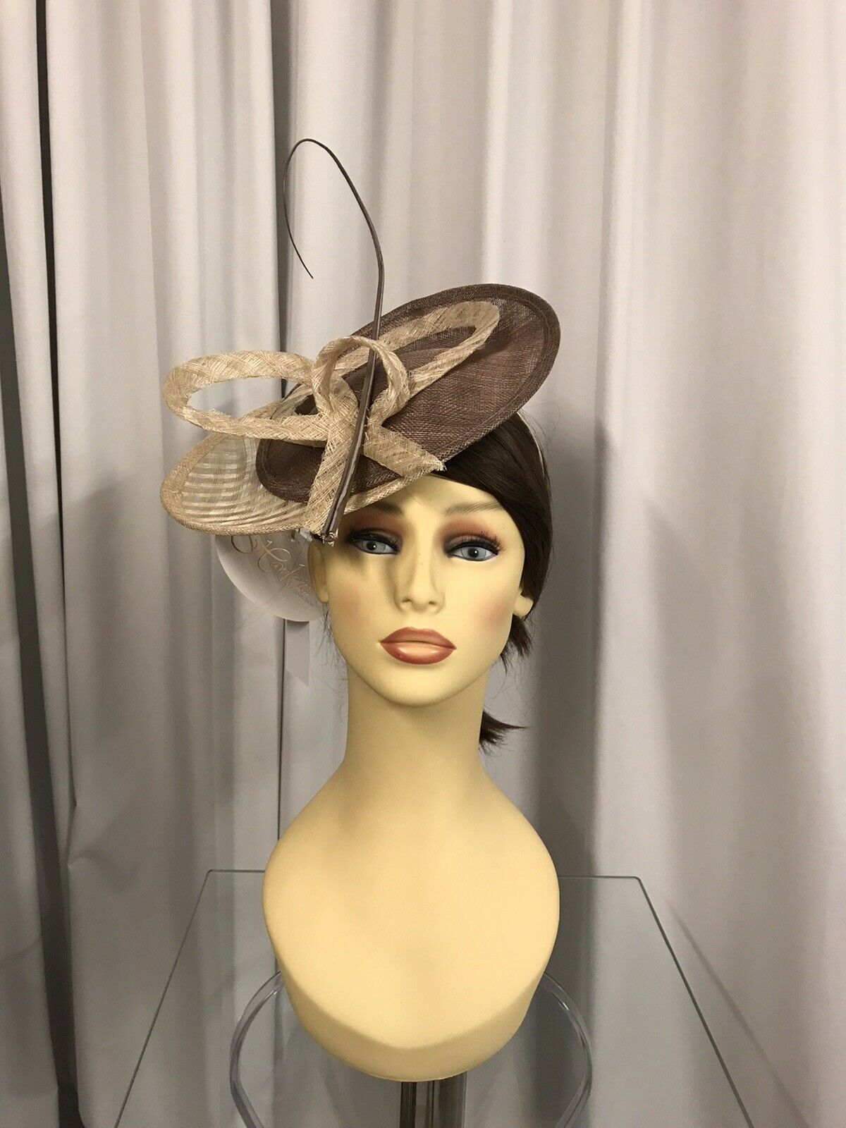 Hawkins fascinator coffee/cream Tina Townsend