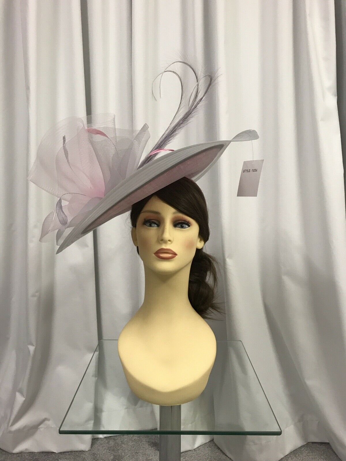 Snoxell and Gwyther fascinator Pink/Silver Tina Townsend